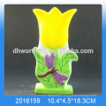 Excellent design ceramic flower humidifier with butterfly decoration for home